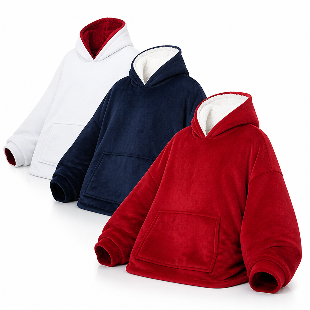 Warme dekenhoodie met comfortabele capuchon