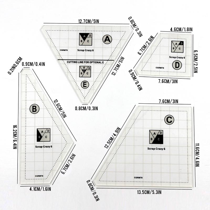 StitchGrid - Transparent Patchwork Sewing Cutting Craft Ruler