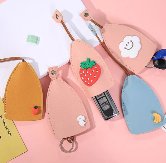 Strakke Leren Sleutelhanger Organizer Hoes