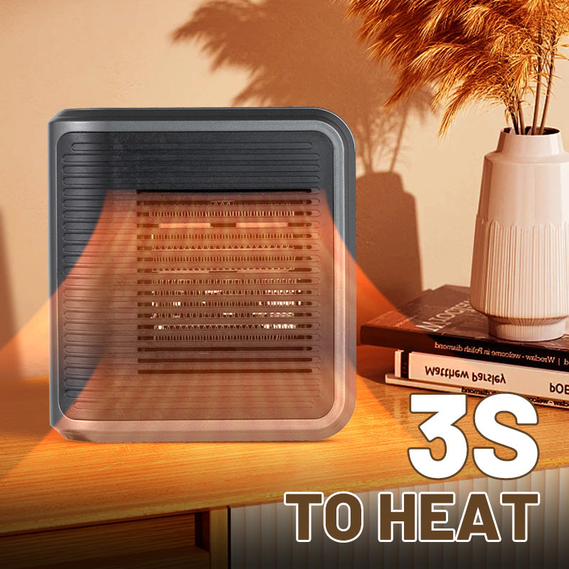 Compacte 800W Wandkachel met Instelbare Thermostaat en Timer