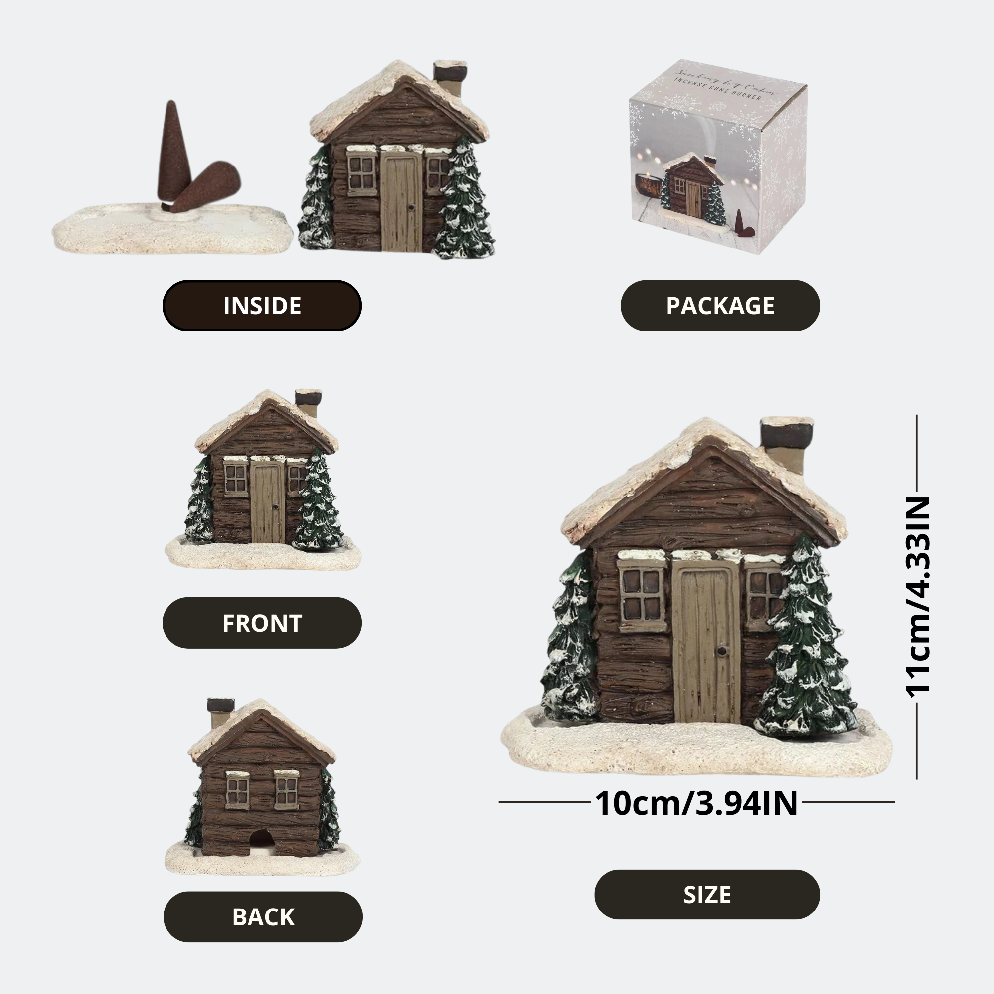 CozyHouse™ - Log Cabin Incense Burner + 2 FREE Incense Cones [Last Day Sale]