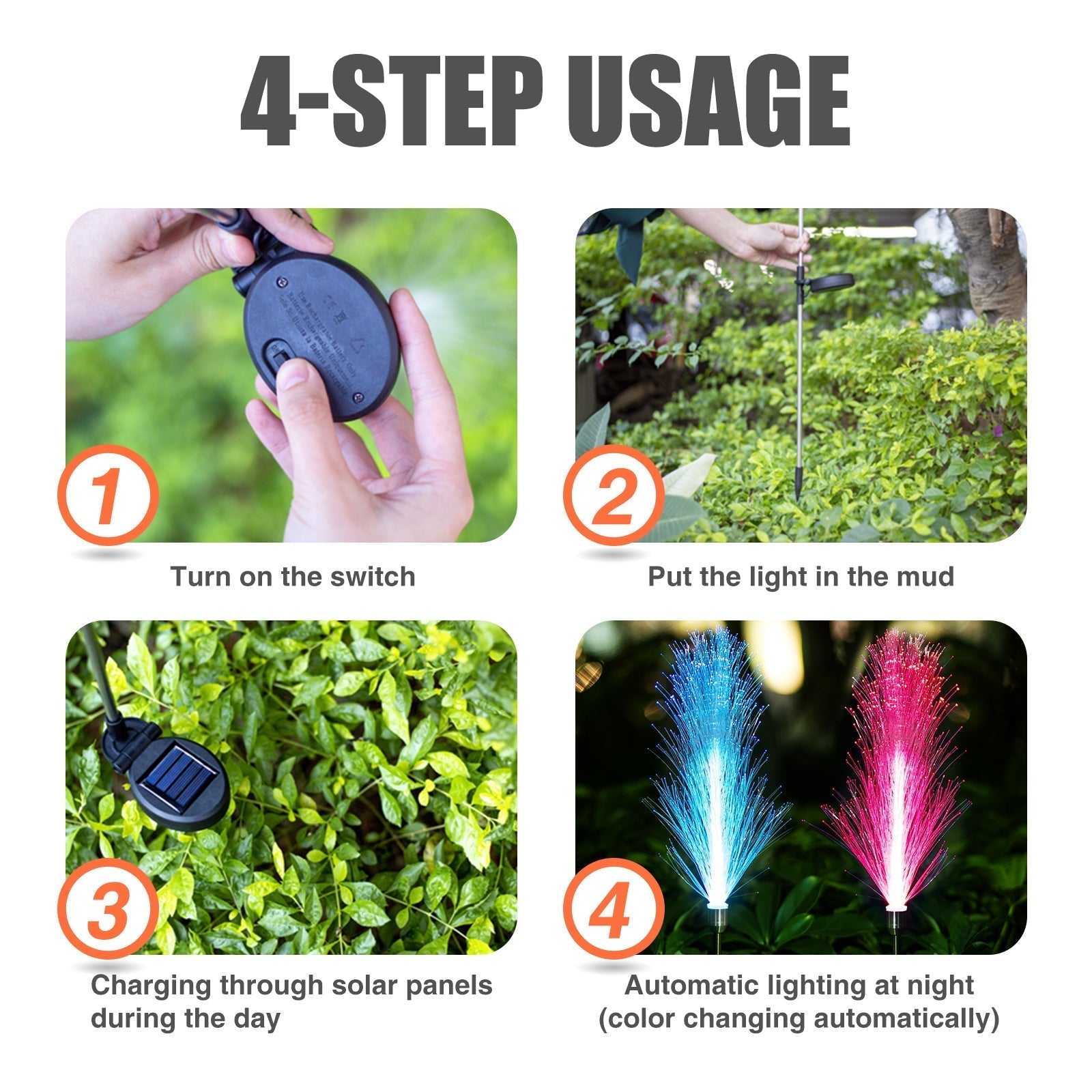 GlowPetal - Color-changing solar flower lights for your garden