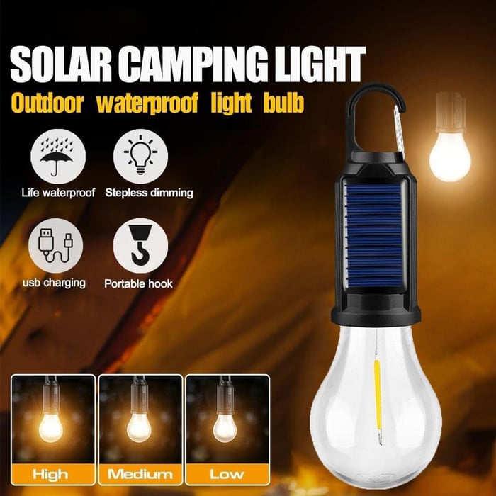 SolariLite - Compact LED camping lamp with solar charging