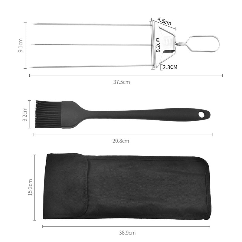 Buy One Get One Free | GrillSkewer™ - Semi-Automatic Stainless Steel Barbecue Fork [Last Day Sale]