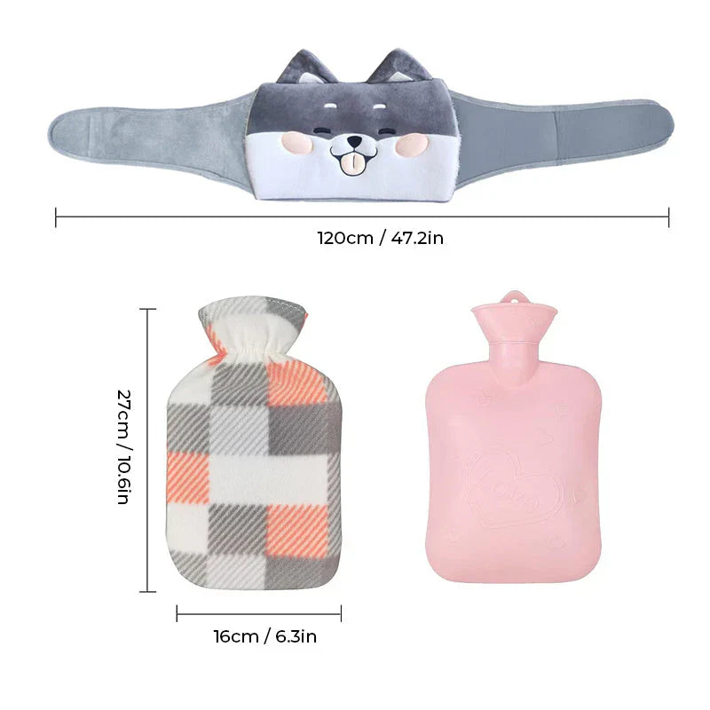 50% OFF | WarmCush - Refillable Plush Hot Water Bottle with Hip Padding [Last Day Sale]