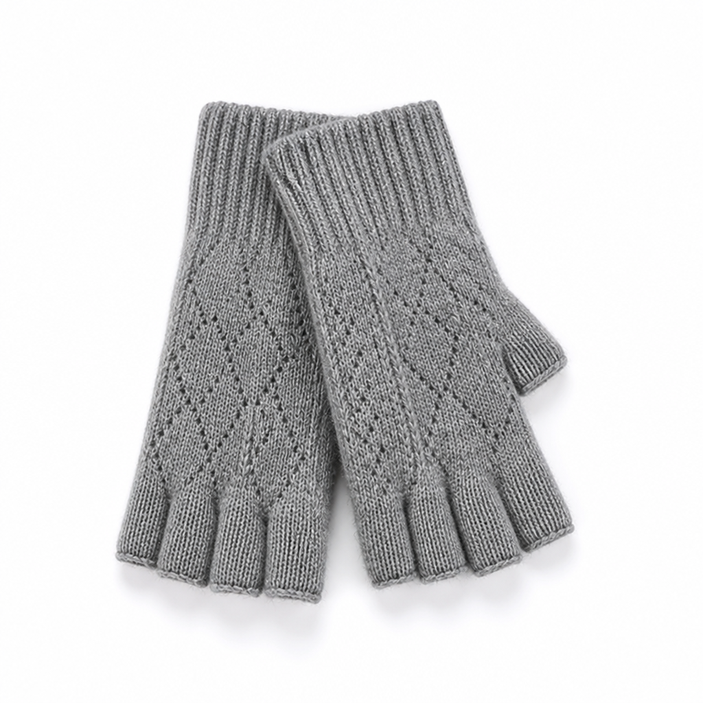 Fingerloze handschoenen | Zacht acrylgaren | Geribde polsboorden
