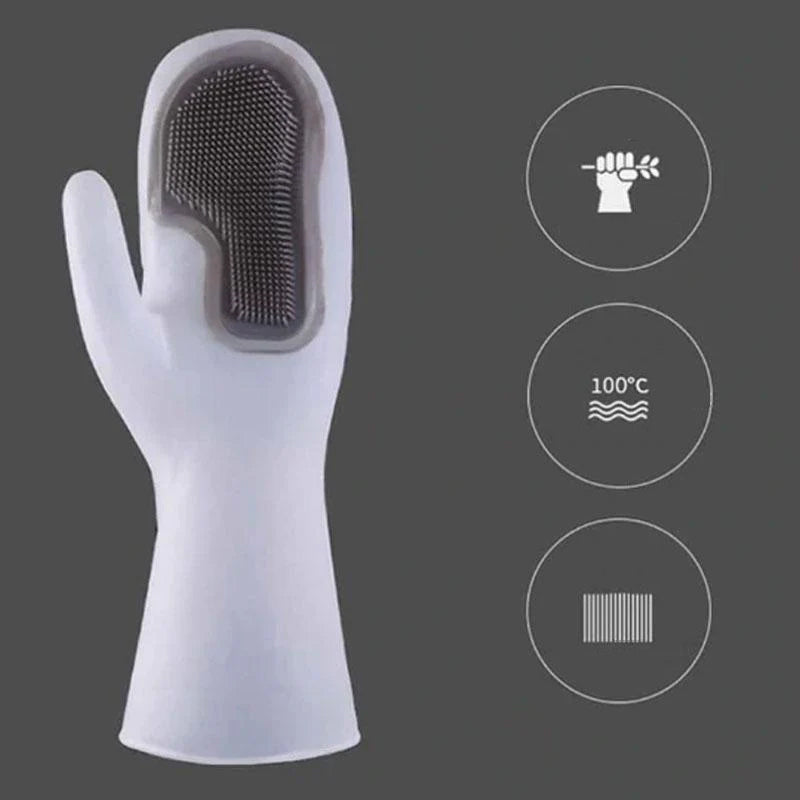 DishwashingGloves - Reusable Silicone Dishwashing Gloves (1 set) [Last day sale] 