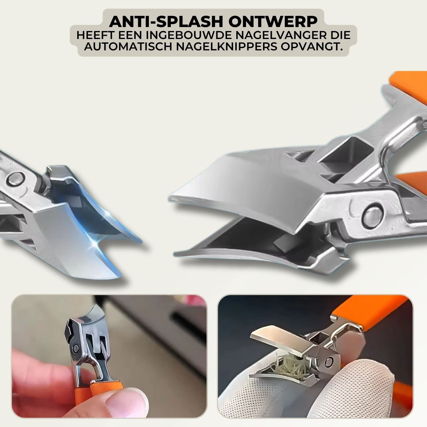 WideTrim™ - Wide-opening, splash-proof, angled nail clipper