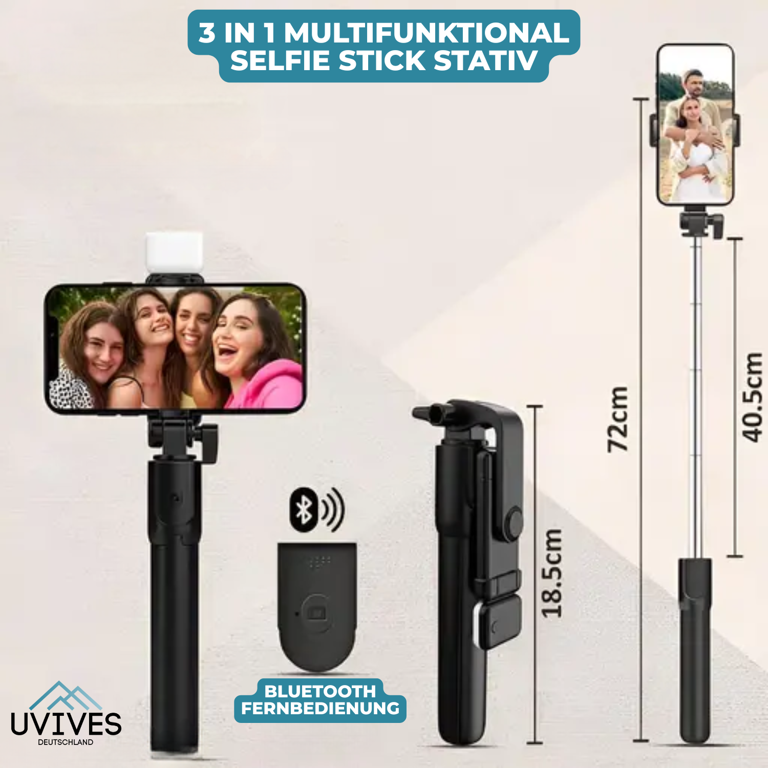 SnapPro - Your 6-in-1 Bluetooth selfie stick for perfect photos