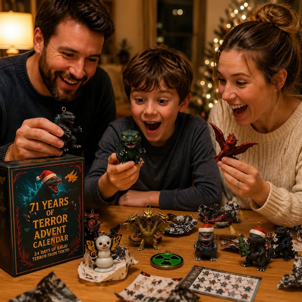 Dagelijkse kerstverrassing met een nieuwe dino- of monsterhanger