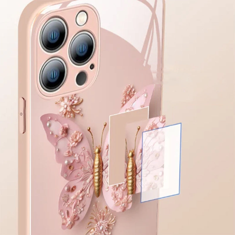 50% OFF | ButterflyCase™ - Flat glass cover with 3D butterfly motif [Last day of sale]