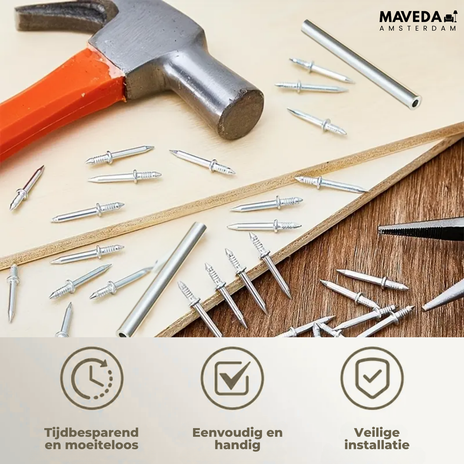 50+50 FREE | NoMark™ - Non-Marking Nail Set for Molding