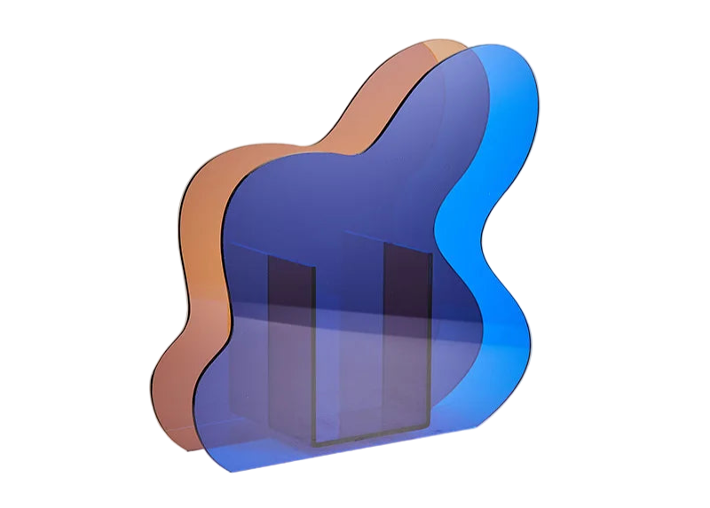 Moderne Sculpturale Acrylvaas voor Woondecoratie