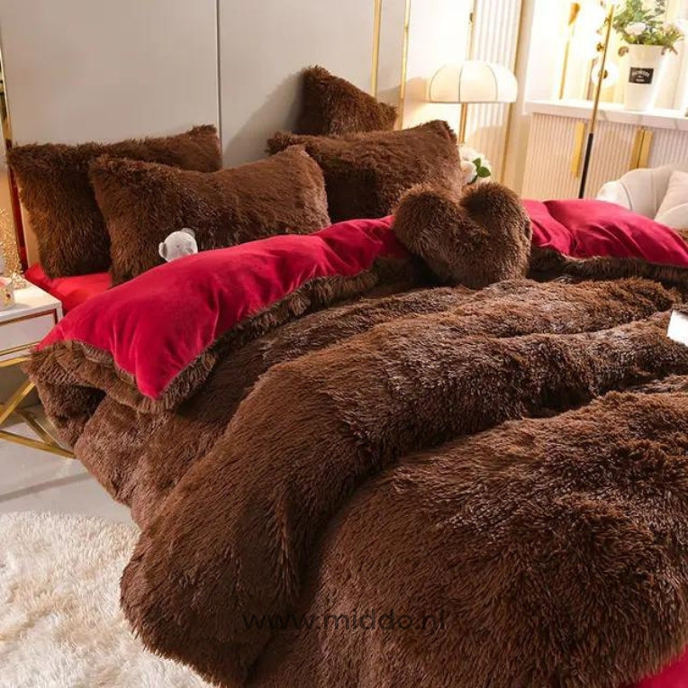 FluffyBliss™ - 5-piece teddy fleece bedding set with a free heart pillow! [Last day sale] 