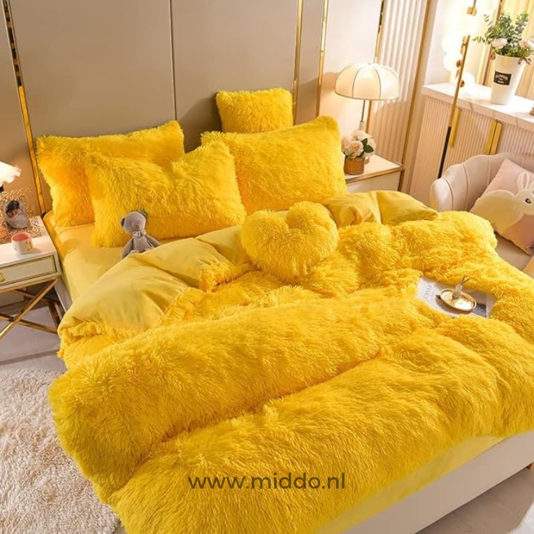 FluffyBliss™ - 5-piece teddy fleece bedding set with a free heart pillow! [Last day sale] 