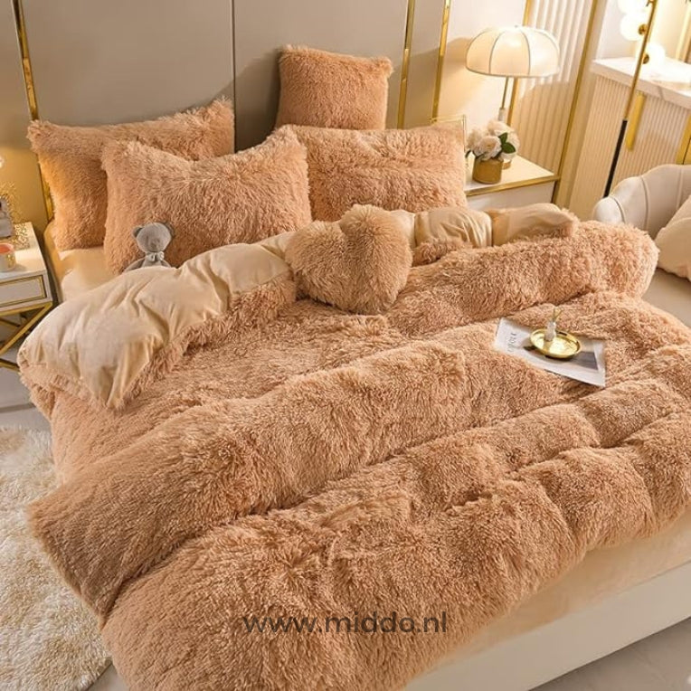 FluffyBliss™ - 5-piece teddy fleece bedding set with a free heart pillow! [Last day sale] 