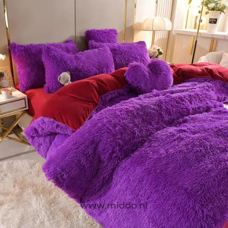 FluffyBliss™ - 5-piece teddy fleece bedding set with a free heart pillow! [Last day sale] 