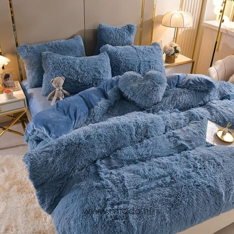 FluffyBliss™ - 5-piece teddy fleece bedding set with a free heart pillow! [Last day sale] 