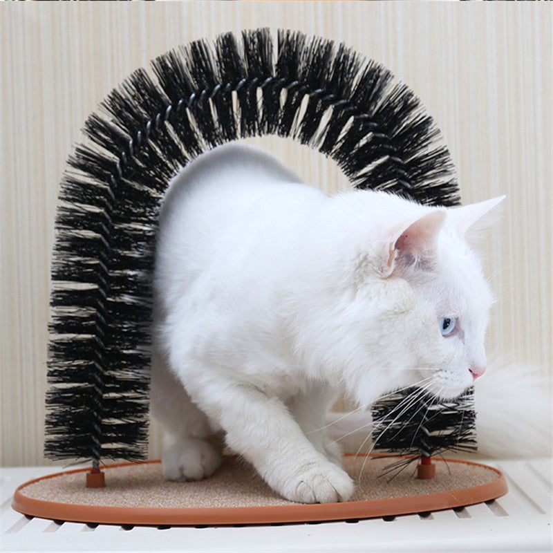 Interactieve krabpaal voor katten met rustgevende massage en kattenkruid