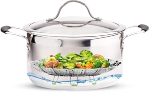SteamEase - Foldable stainless steel steam insert