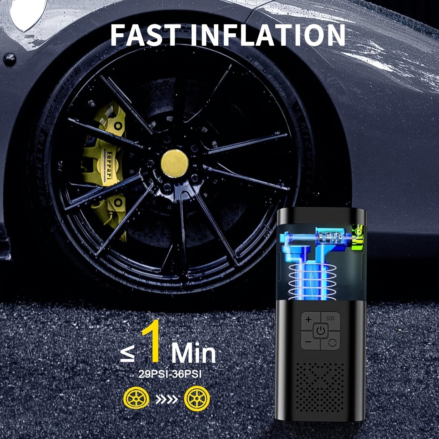 AirForce - Portable compressor for car, bicycle &amp; ball