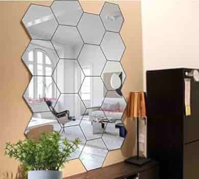 HexaGleam - Modern hexagonal mirror wall tiles [Last day sale]