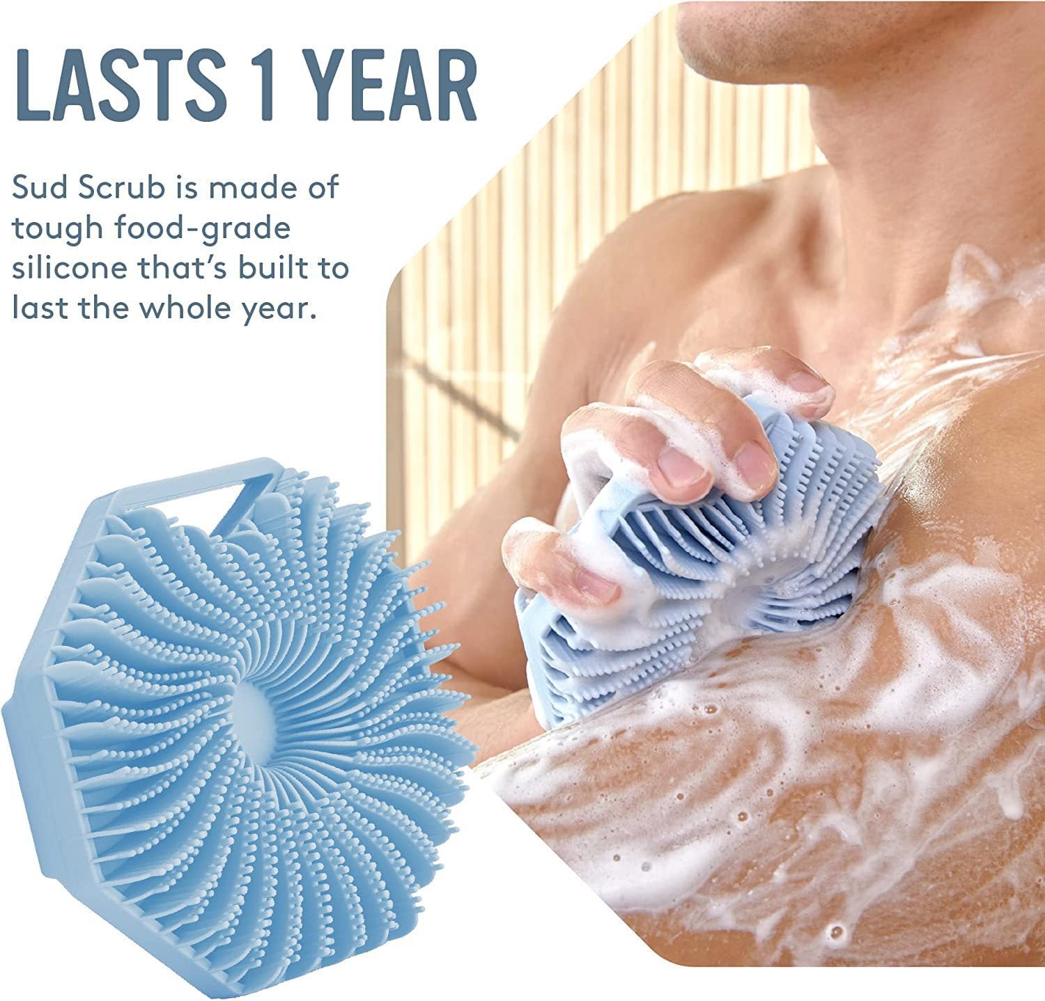 Buy 1+1 FREE | MicroGuard - Antimicrobial Silicone Body Brush for the Shower [Last Day Sale]
