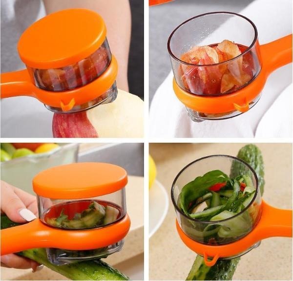 CatchPeeler - Cutting knife with storage box