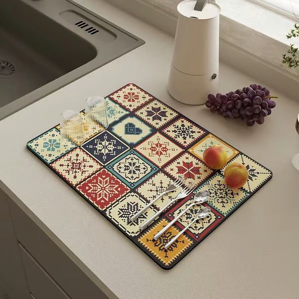 Sneldrogende waterafvoermat voor keuken en badkamer