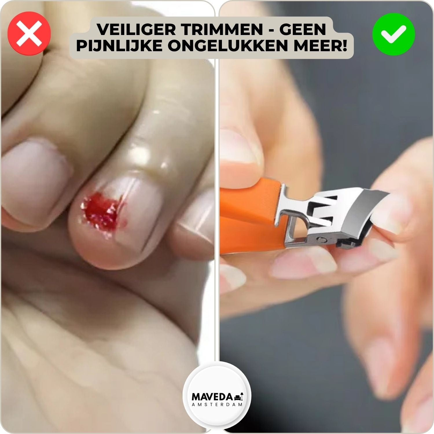 WideTrim™ - Wide-opening, splash-proof, angled nail clipper