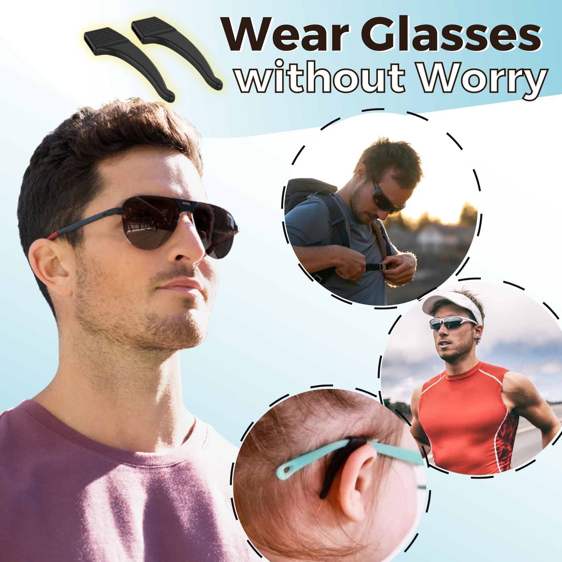 2+1 FREE | OptiGrip - Non-slip glasses grips [Last day of sale]