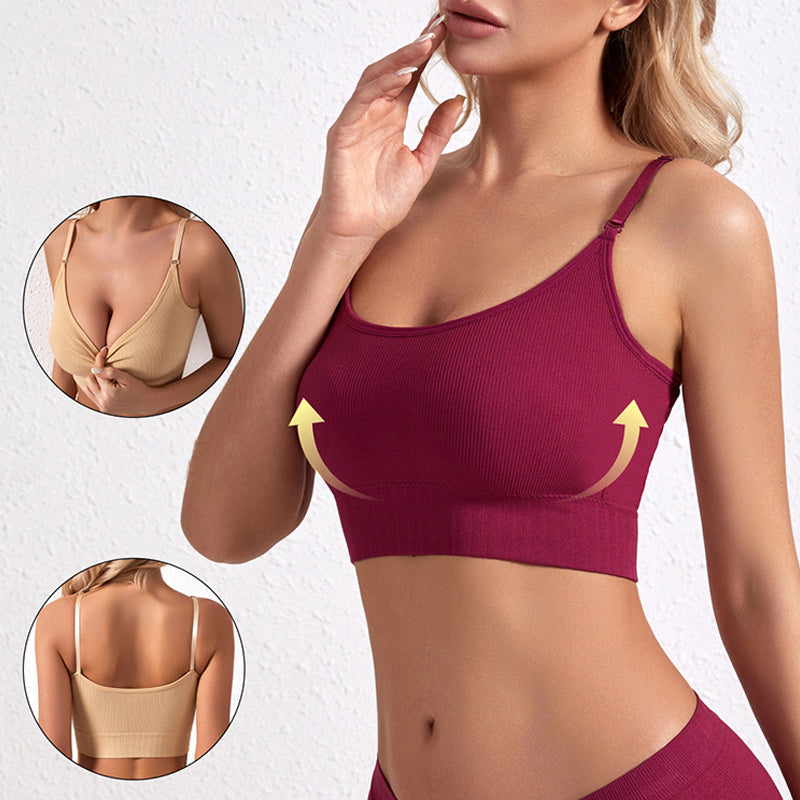 Buy One Get One Free | FirmBra - Firm, Ribbed, Wireless Bra with Adjustable Straps [Last Day Sale] 