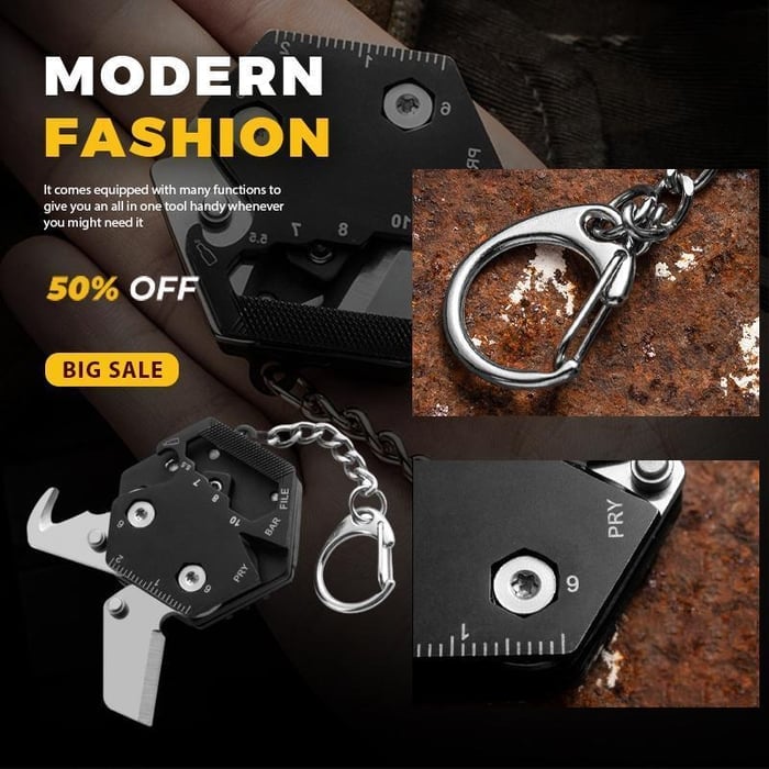 HexaWrench - Multifunctional hexagonal coin pliers for outdoor use