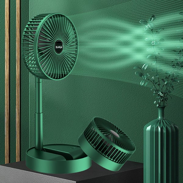 PowerBreeze - Telescopic, Rechargeable Folding Fan [Last Day Sale]