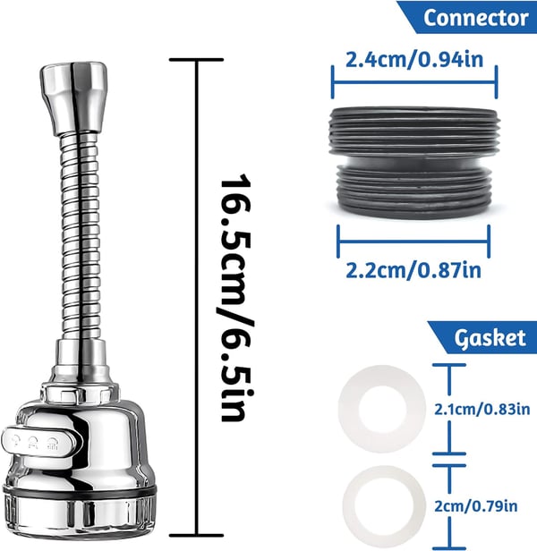 AquaJet - Improved 360° Rotating Faucet Spray Head [Last Day Sale]