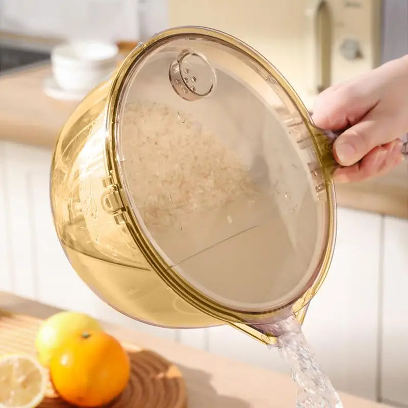 Multifunctionele groentenwasmand met handvat en tuit