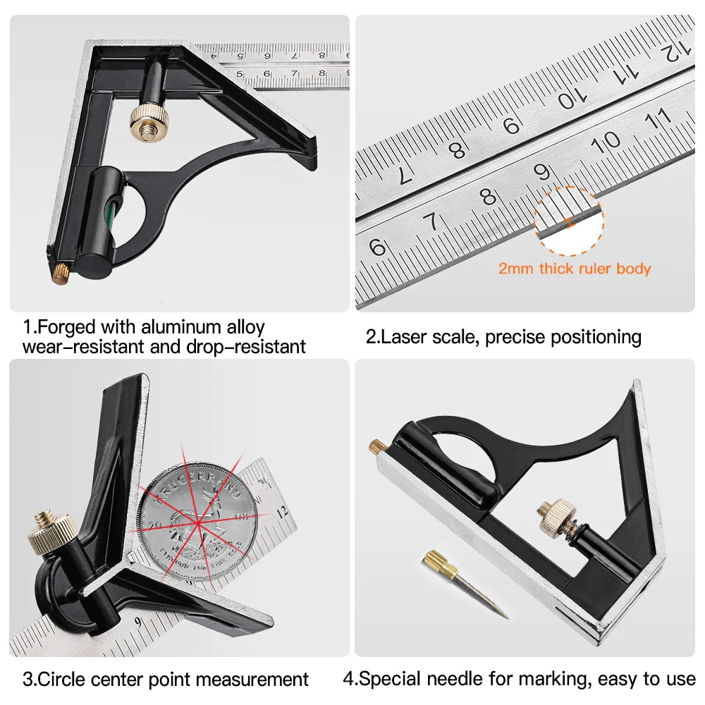 AdjustiRuler - Multifunctional combination of movable angle rulers