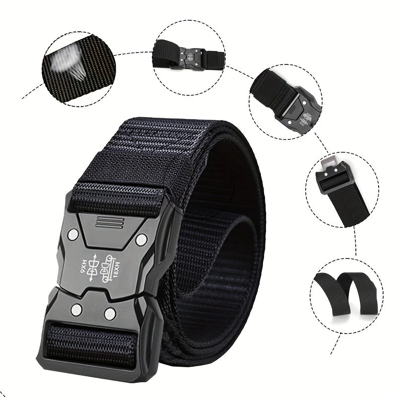 Duurzame Unisex Tactische Nylon Riem voor Buiten- en Dagelijks Gebruik