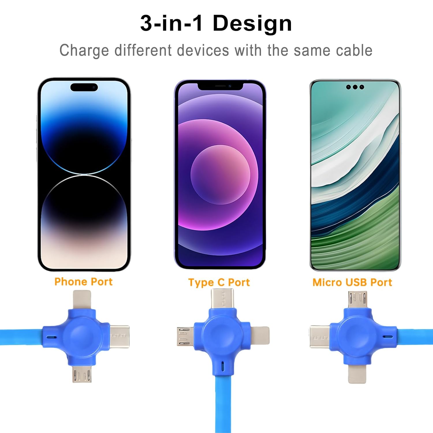 CablePro - 3-in-1 retractable charging cable