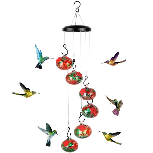 NectarBells™ - Charming Wind Chime Hummingbird Feeder