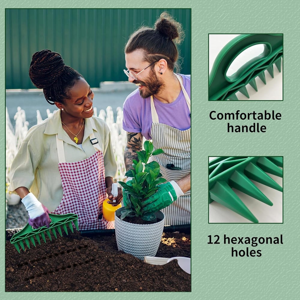 SeedMate - Planting skewer with 12-hole template
