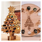 Houten adventskalender als feestelijke decoratie voor de decembermaand
