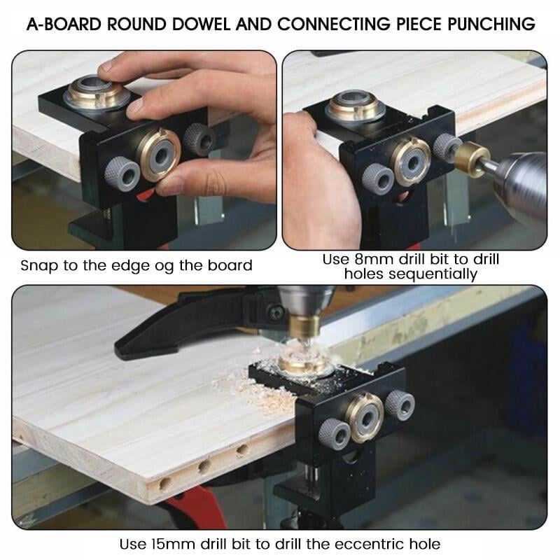 FlexiPunch - 3 in 1 Adjustable Woodworking Drill Bit Inserter Punching Tool