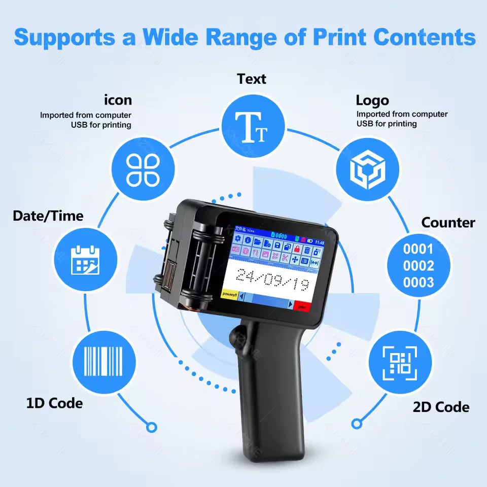 Compact draagbare inkjetprinter voor printen onderweg
