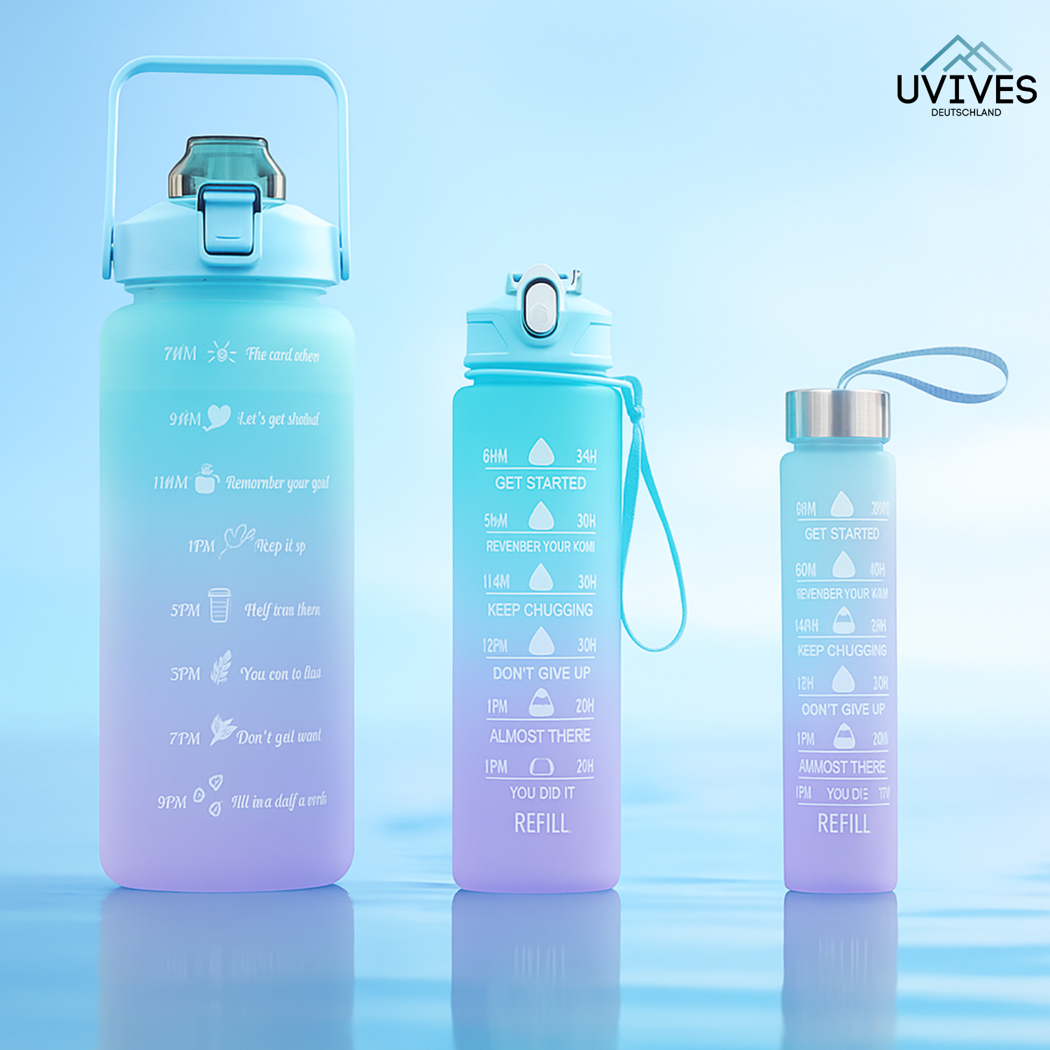 MotivaSip - Your daily motivator to drink (set of 3)