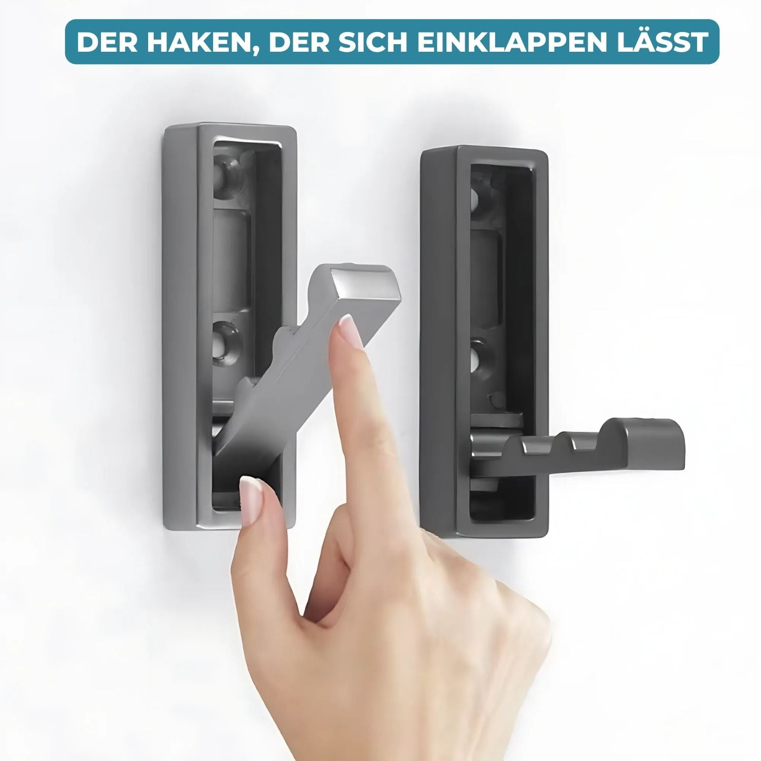 2+2 FREE | FlipHook™ - Rectangular folding coat and clothing hooks