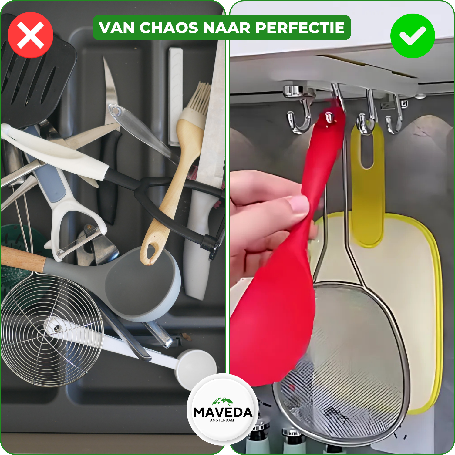 SpinGrip™ - 360° rotating, drill-free kitchen suction hook
