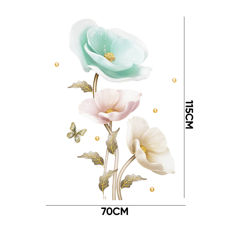Buy 1+1 FREE | FloraWall - Flower wall sticker wallpaper [Last day of sale] 