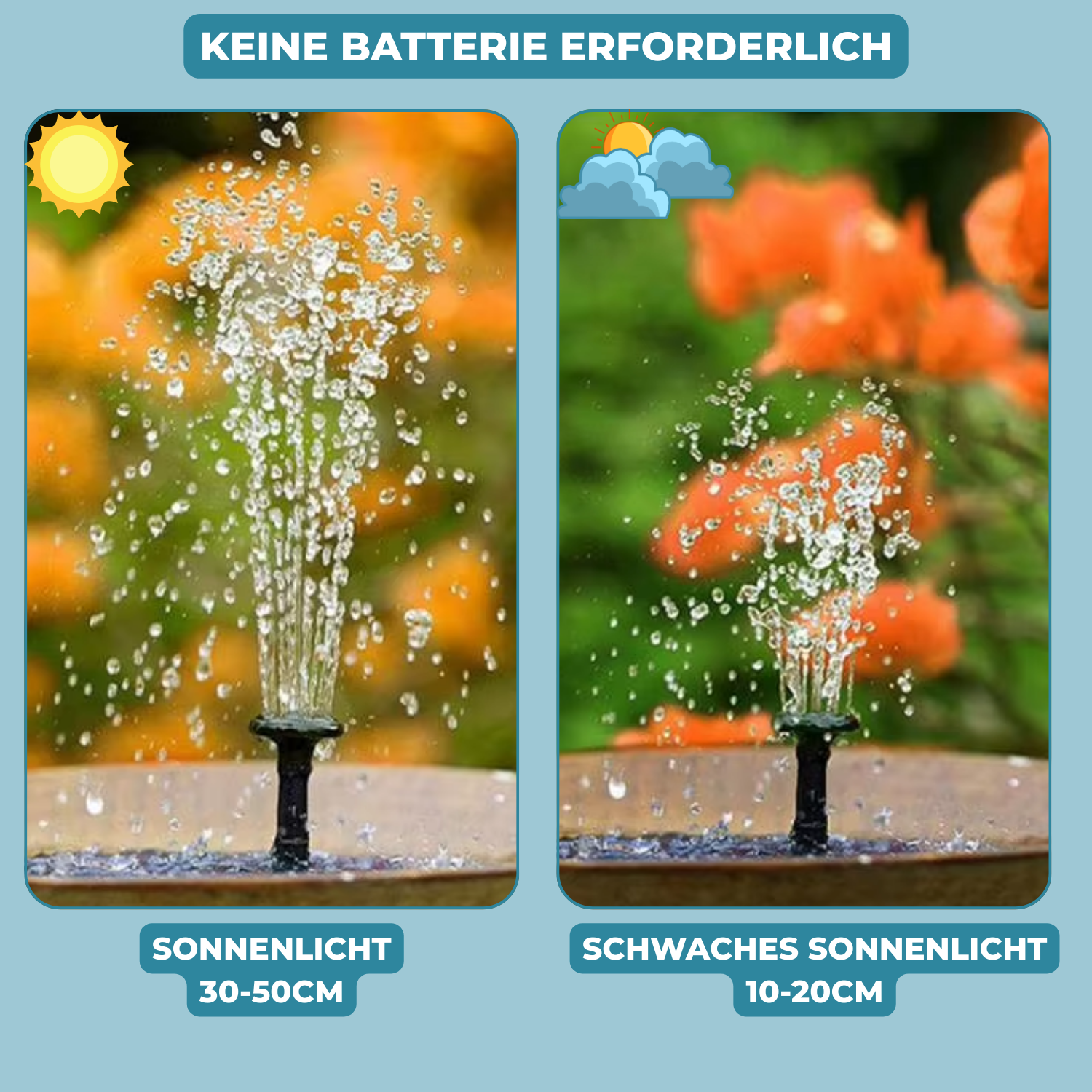 AquaBloom™ - Solar-powered fountain for tranquility and elegance in the garden