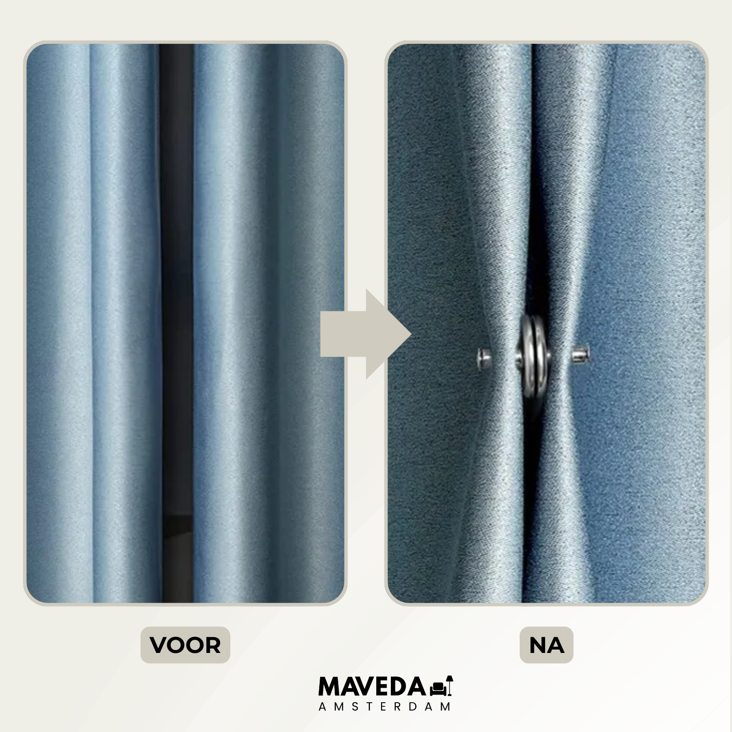 2+2 FREE | GlideHold - Magnetic curtain clips to prevent light leaks
